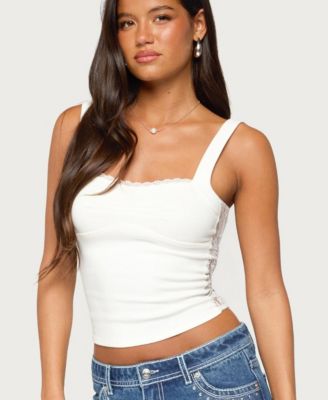 Women's Zeana Lace Square Neck Tank Top