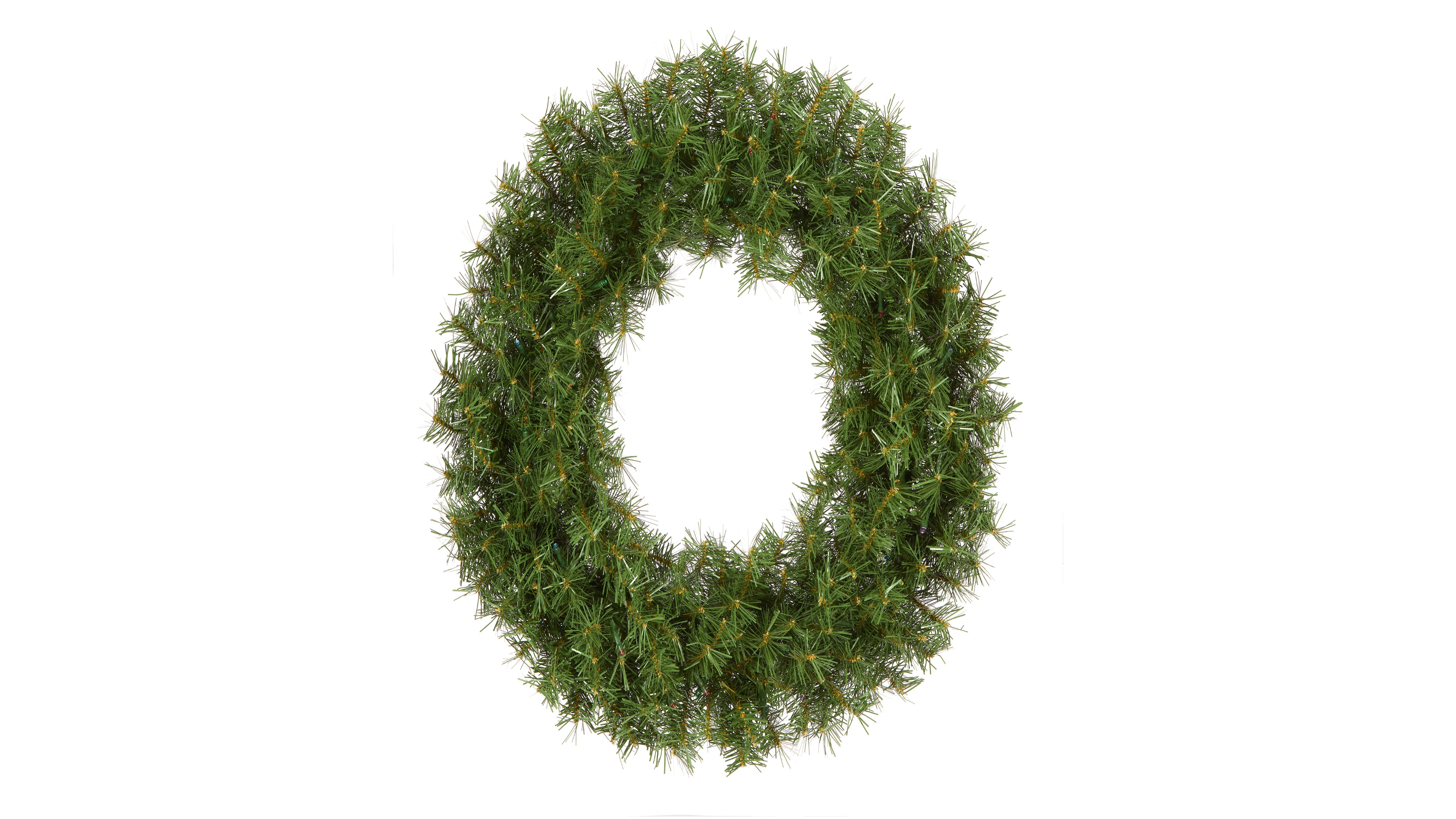 National Tree Company 24" Norwood Fir Wreath with 50 Multi Battery Operated Led Lights