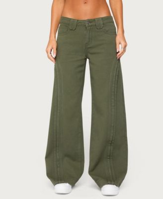 Women's Pascale Stitched Low Rise Wide-Leg Jeans