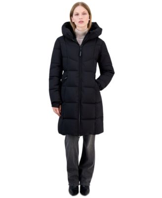 Women's Hooded Zippered Puffer Coat