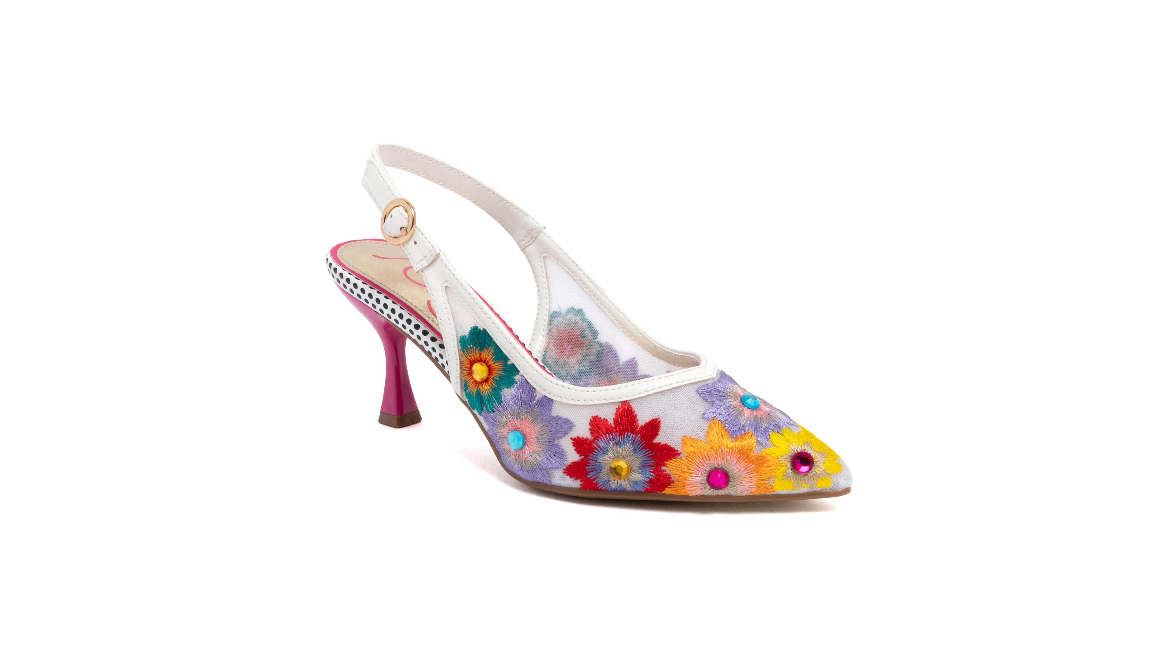 Sugar Women's Day Floral 2 Pointed Toe Slingback Pumps