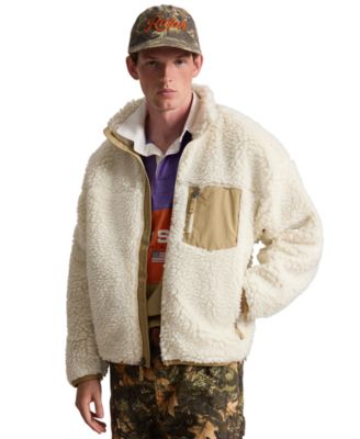 Men's Relaxed-Fit Mock Neck High-Pile Fleece Jacket
