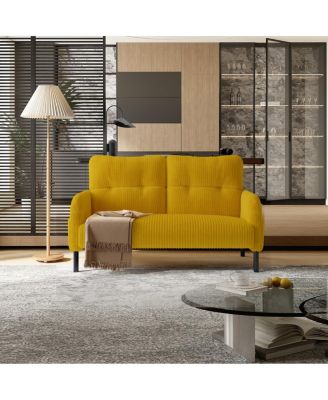 Corduroy Monochrome Double Sofa for Living Room and Bedroom