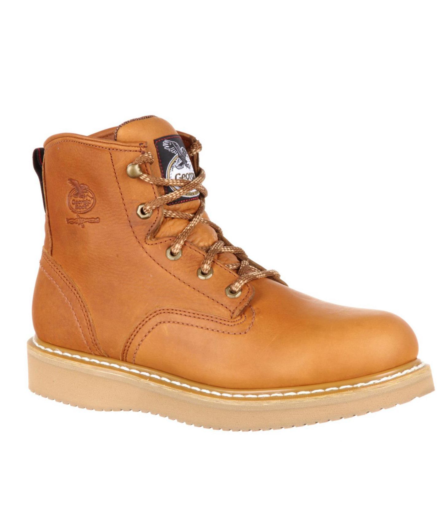 Мужские ботинки GEORGIA BOOT Wedge Steel Toe Work Boot, цвет: Золотой — фото 1