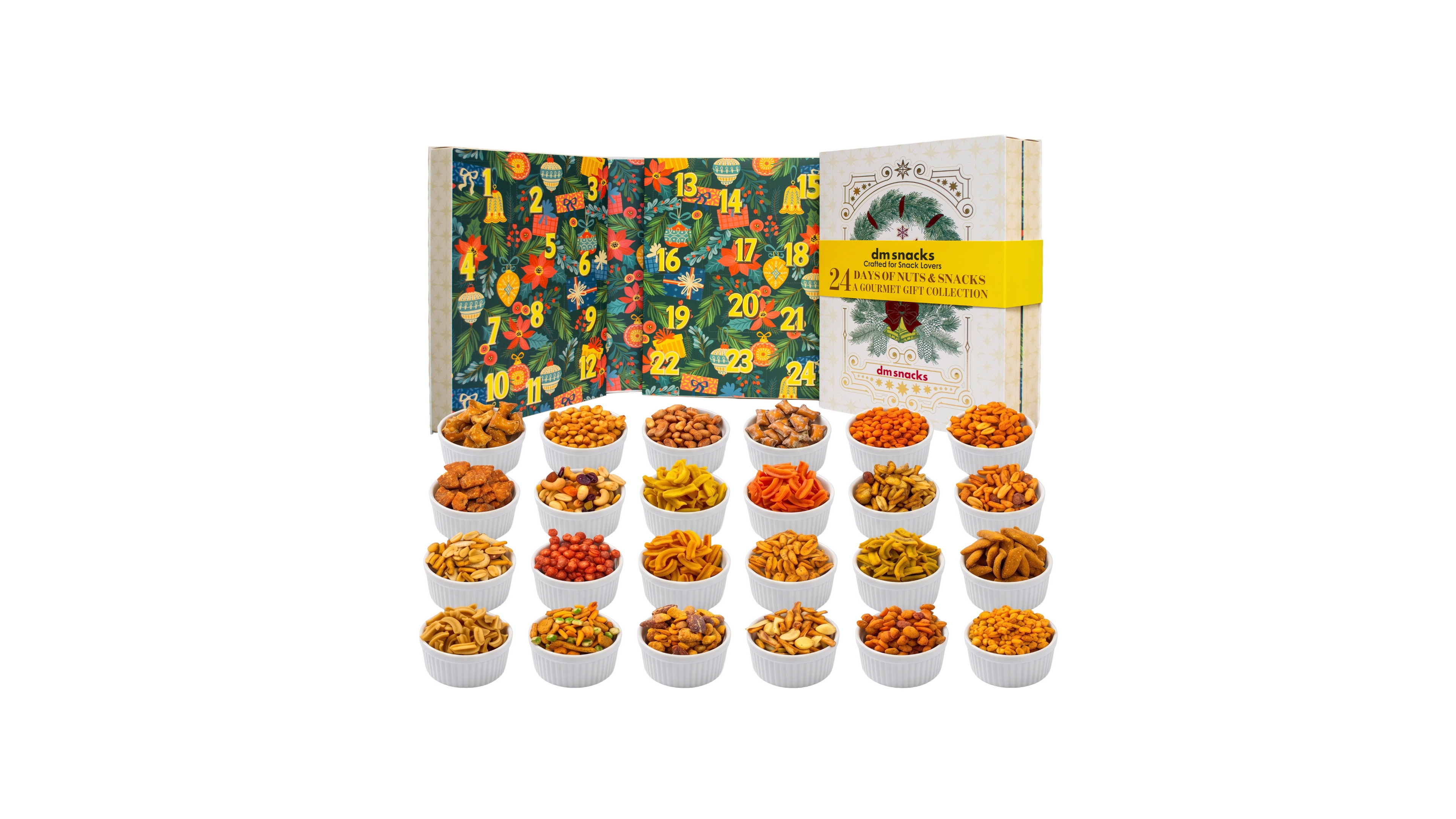 Dm Snacks 24 Days of Nuts Snacks Holiday Advent Calendar, 24 Pieces