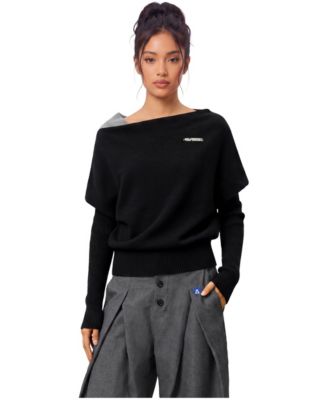 Women's Off-The-Shoulder Layered Sweater