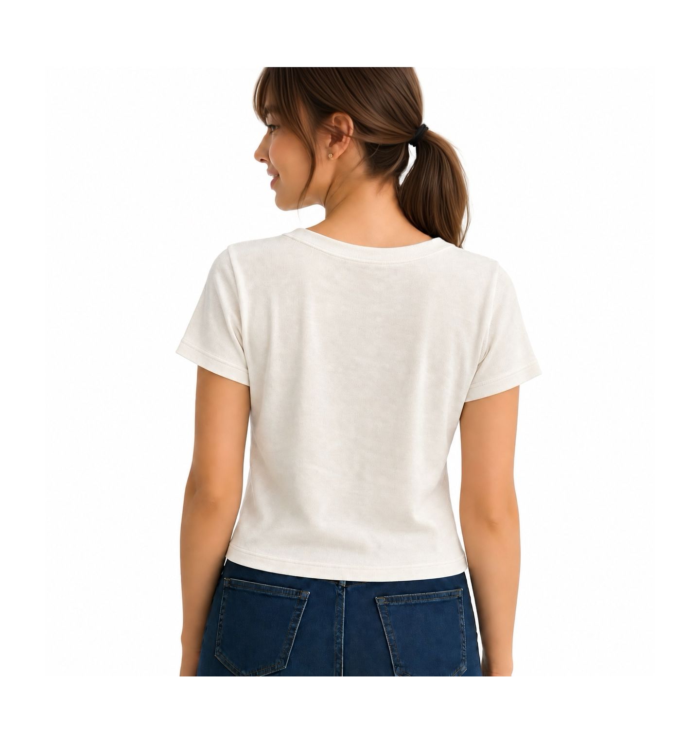Женская футболка Grayson Threads, The Label Juniors' Dr Pepper Cropped Ribbed Baby Tee, цвет: Бежевый — фото 2