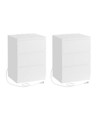Set of 2 Charging Station and 136 lb Capacity, Nightstands