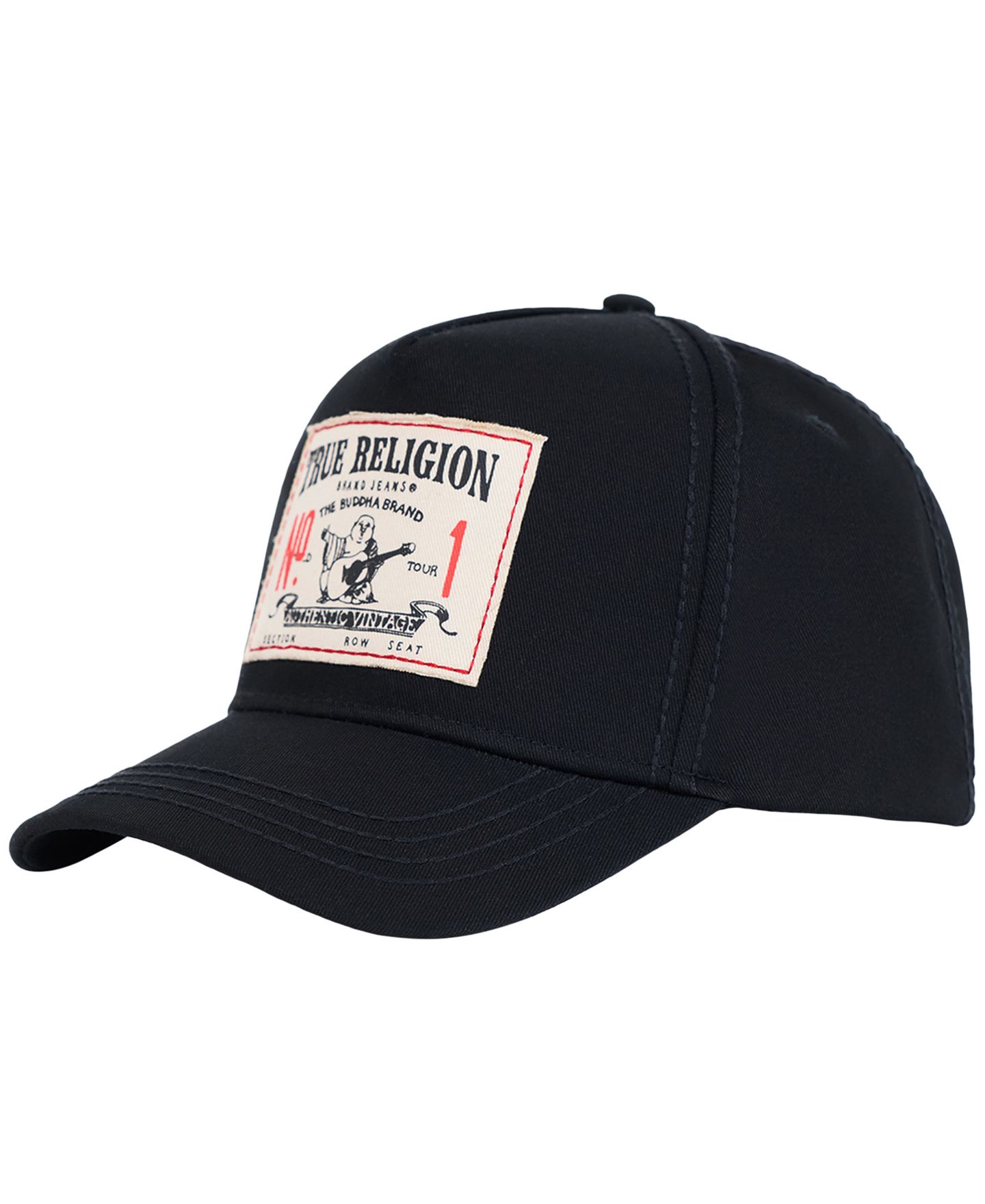 Мужская кепка True Religion Big T Patch Cotton Snapback Hat, цвет: Угольно-чёрный — фото 3