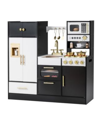 Kids Play Kitchen with Light-Up Stoves and Large Drawer ages 3 and up