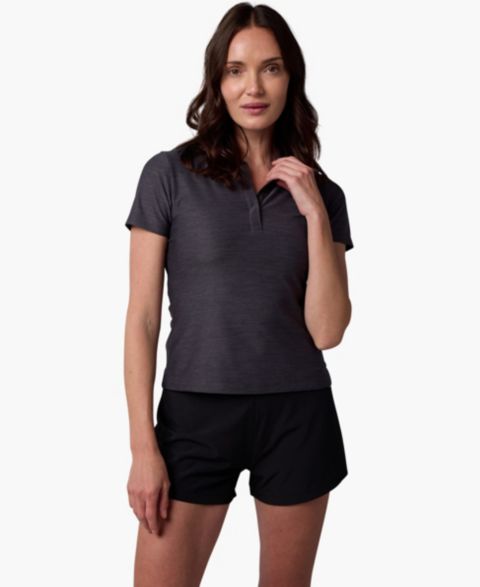 Женское поло Centerline Athletics Cross-Sport Tech Pique Polo, цвет: Угольный меланжевый