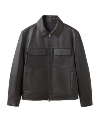 Men's Fabio Straight-Fit Lined Leather Jacket