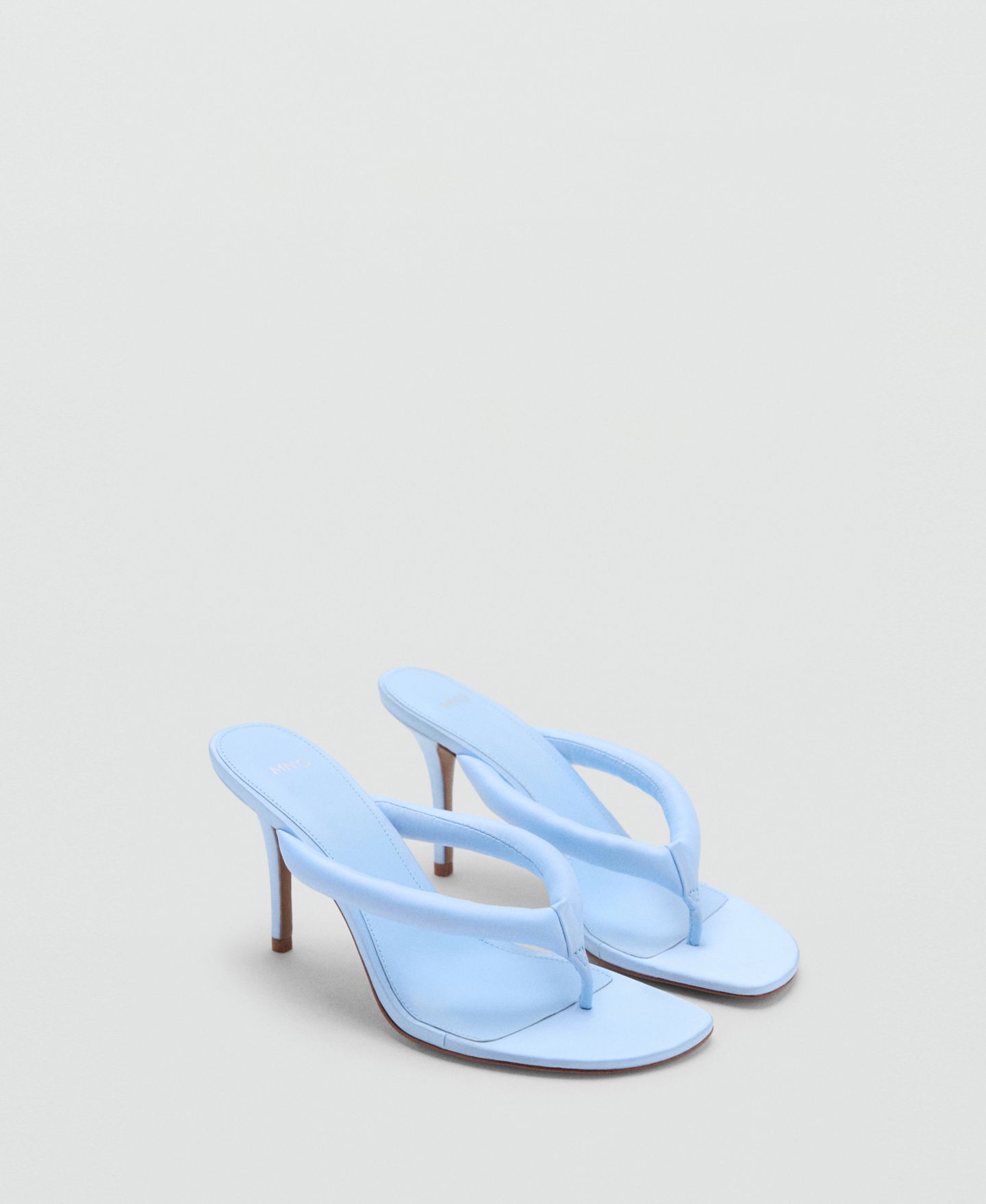 Женские сандалии Mango Padded Strap Stiletto Heel, цвет: Синий — фото 2