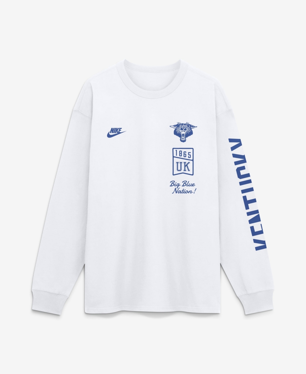 Nike Men's White Kentucky Wildcats Max 90 Legacy Multi Graphic Long-Sleeve T-Shirt - White