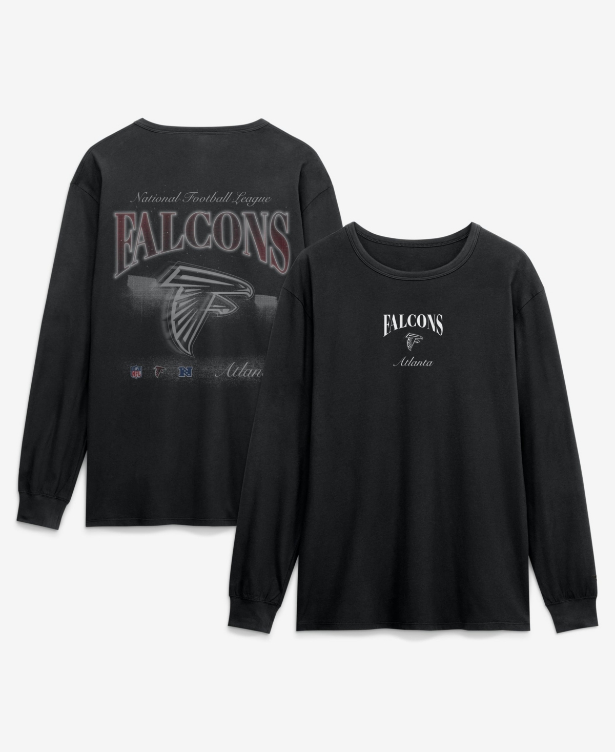 Fanatics Men's Black Atlanta Falcons Midnight Falls Long-Sleeve T-Shirt - Black
