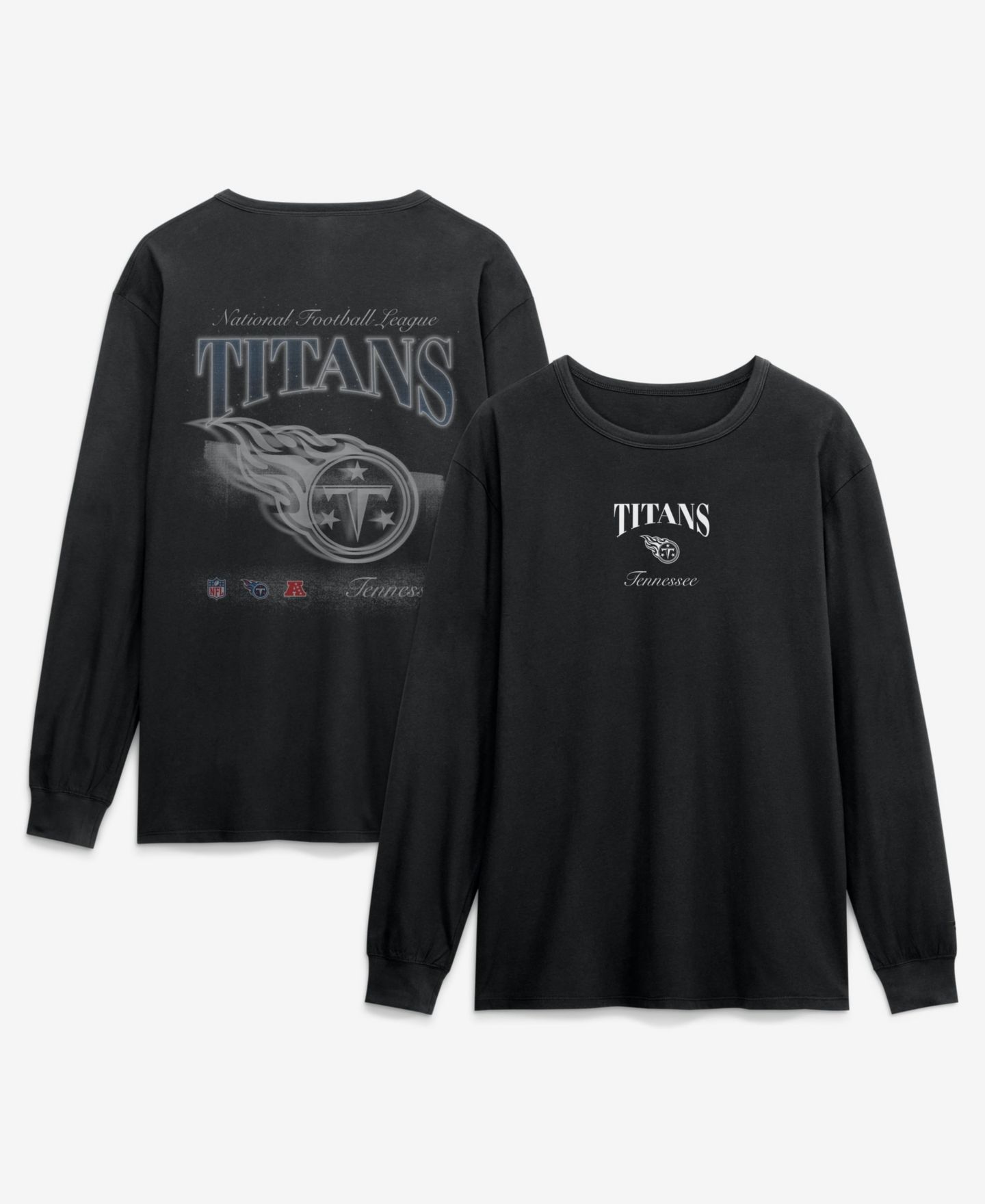 Мужская футболка Fanatics Black Tennessee Titans Midnight Falls Long-Sleeve — фото 1
