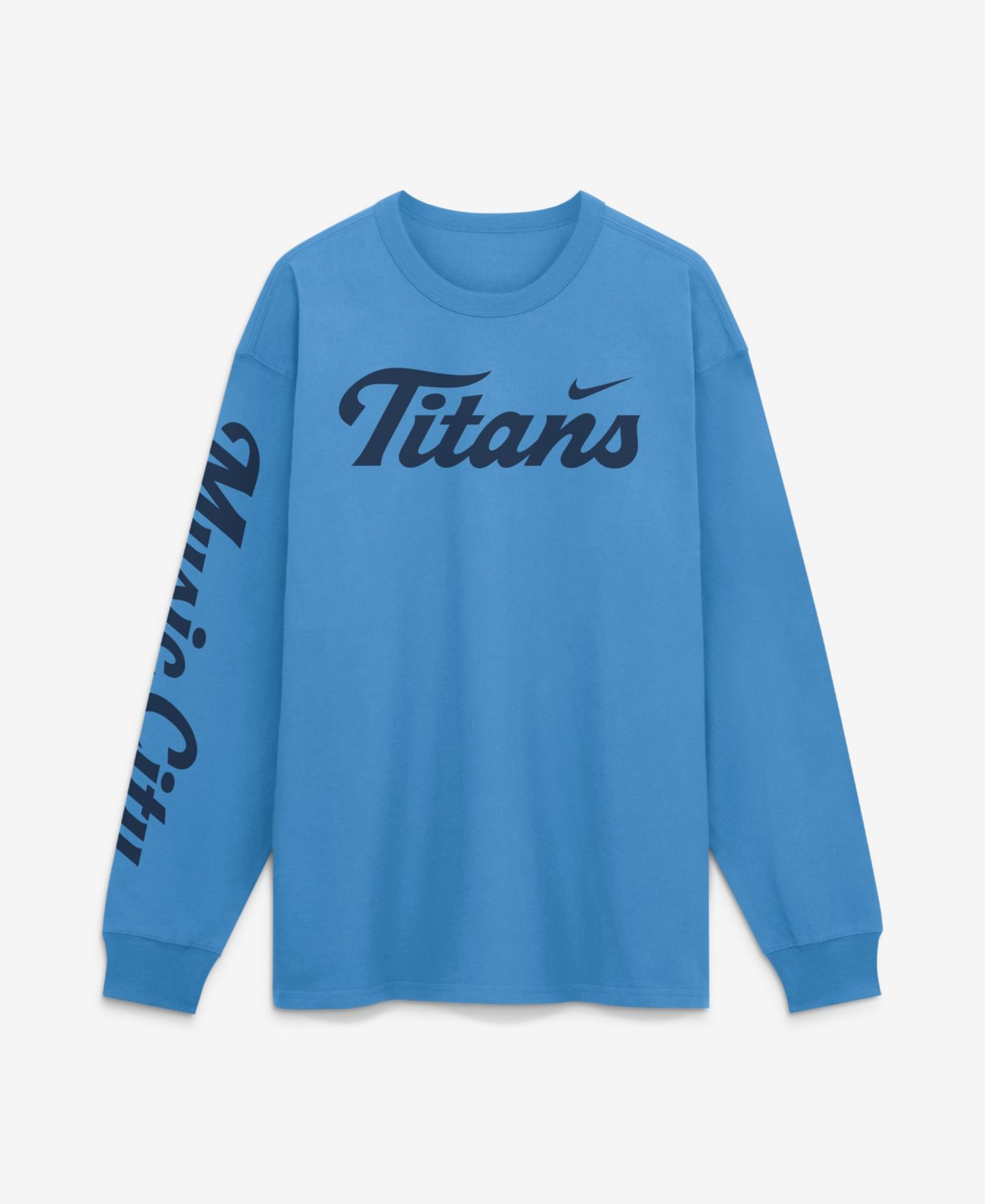 Мужская футболка Nike Light Blue Tennessee Titans 2026 Rivalries Collection Max90 Long-Sleeve — фото 2