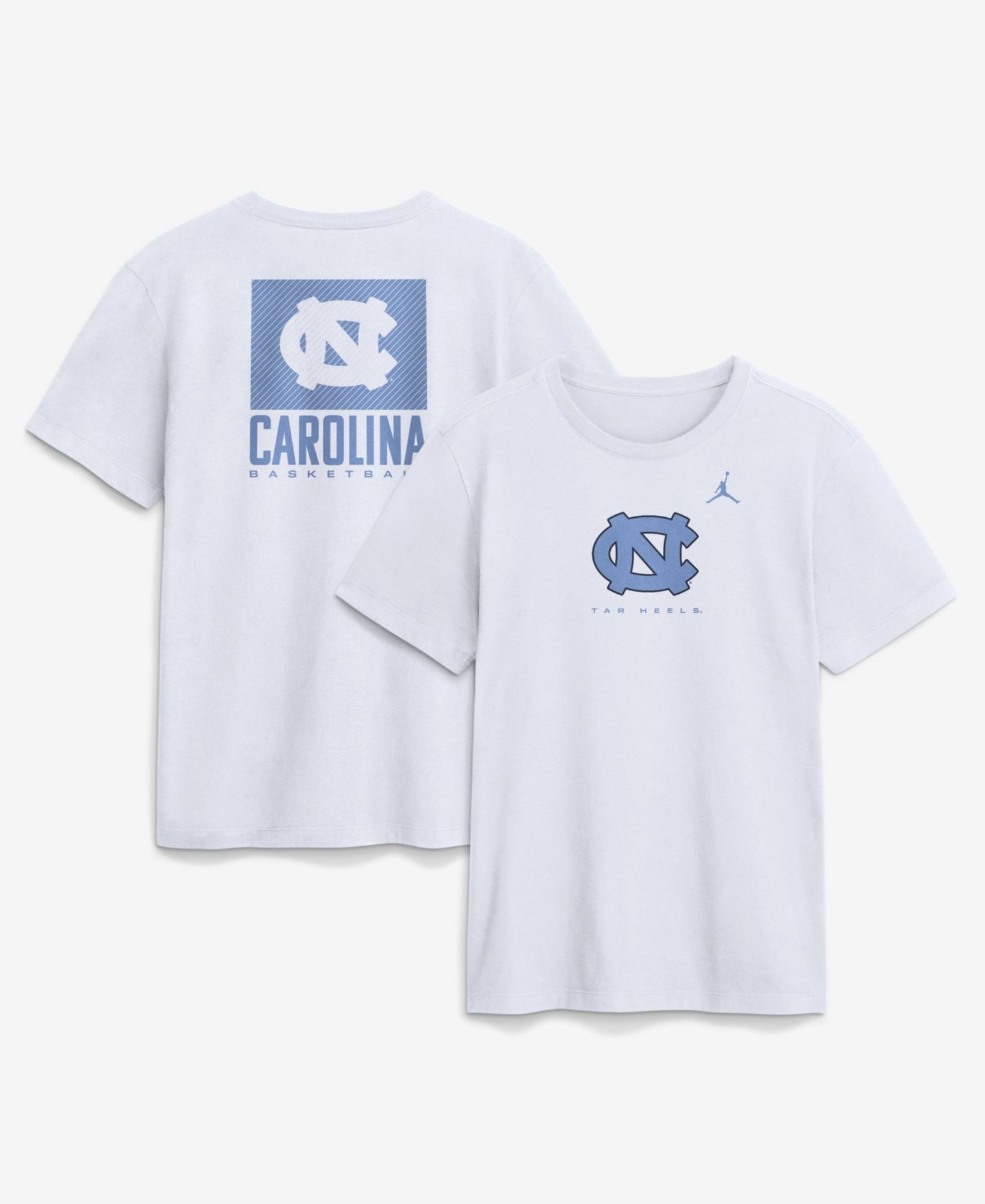 Мужские футболки Jordan White North Carolina Tar Heels Courtside Dri-FIT — фото 1