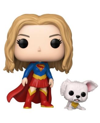 Pop! Supergirl with Puppy Krypto 3.6" 2-Piece Vinyl Figure, Ages 3+