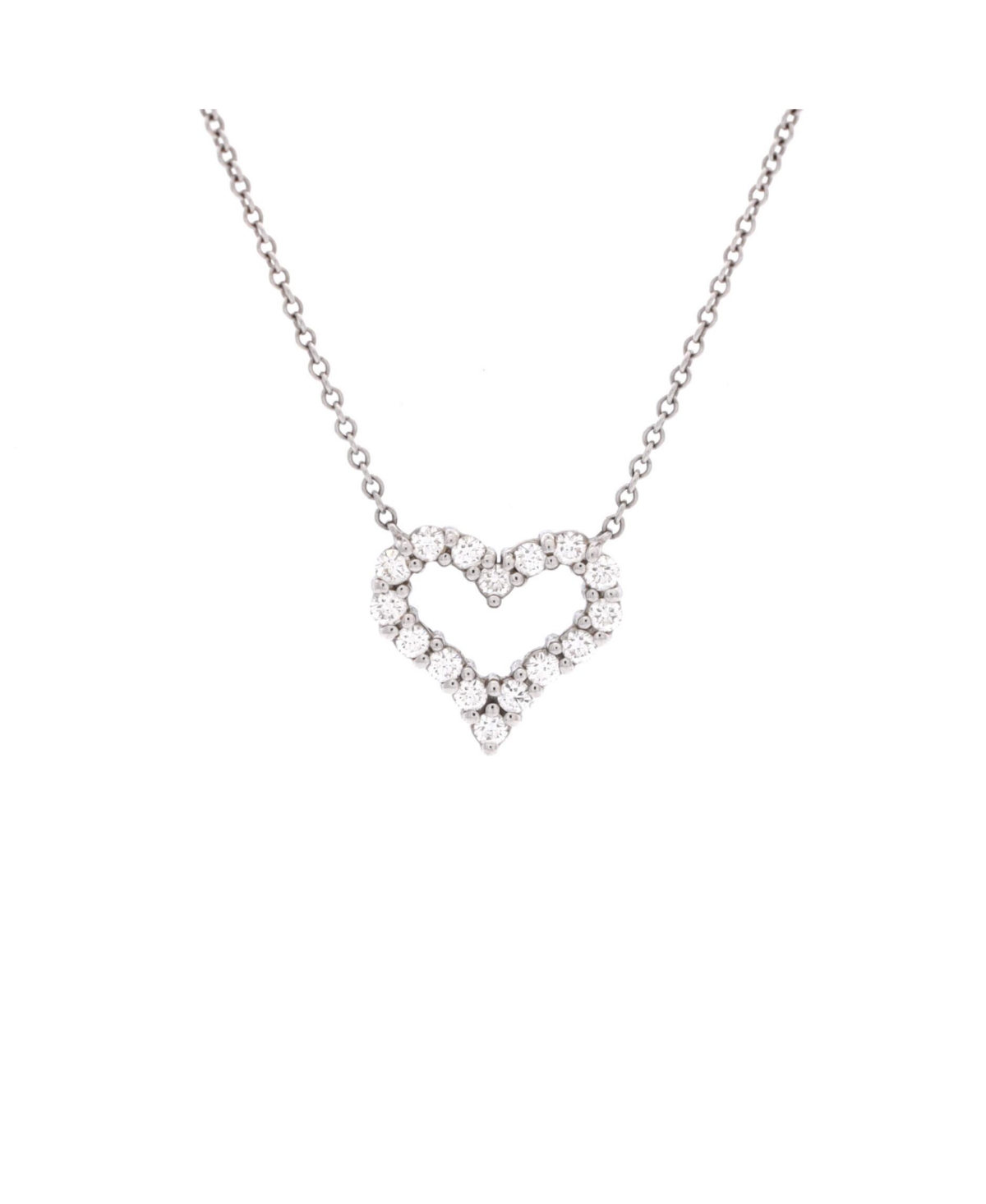 Pre-Owned Tiffany and Co Heart Pendant Necklace - Platinum (pt950)