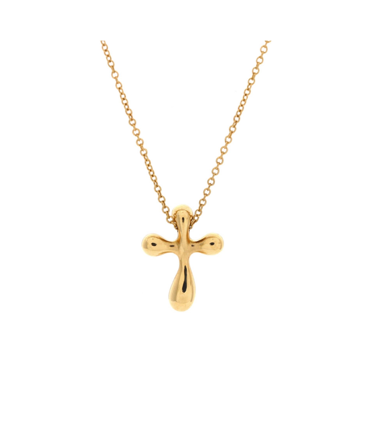 Pre-Owned Tiffany and Co Elsa Peretti Cross Pendant Necklace - 18k yellow gold