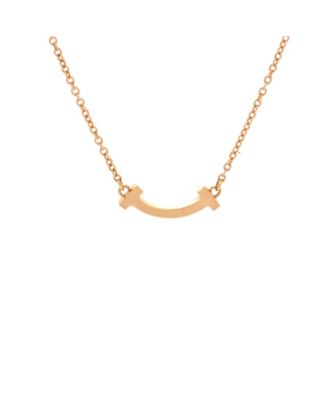 Pre-Owned Tiffany and Co T Smile Pendant Necklace