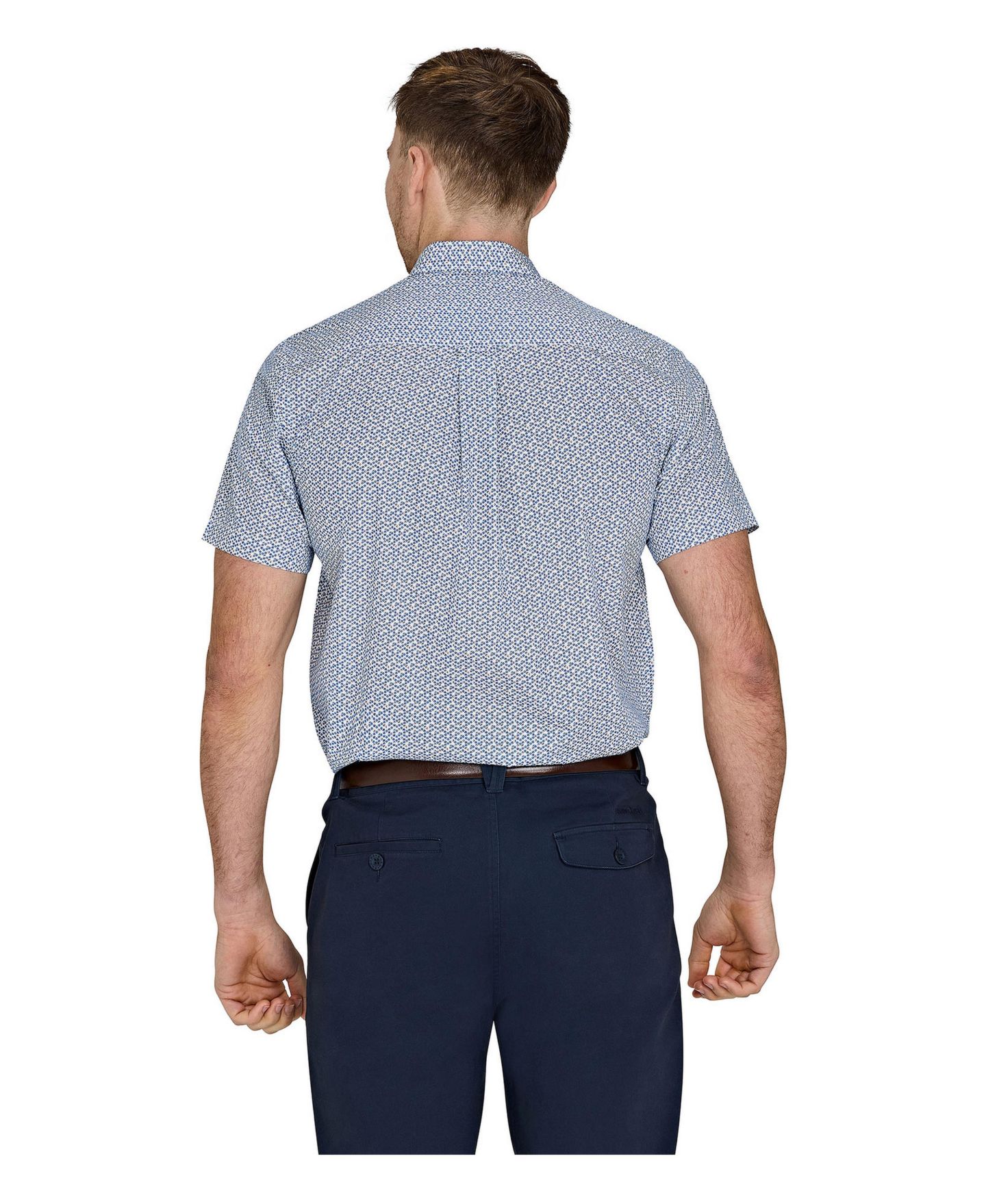 Мужская рубашка Raging Bull Short Sleeve Cotton Poplin, цвет: Синий — фото 4