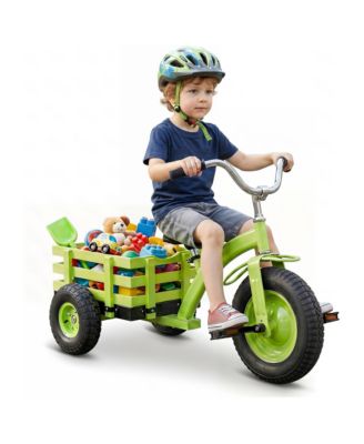Steel Tricycle with Storage Basket and Adjustable Seat, 200 lb Capacity, Ages 3+