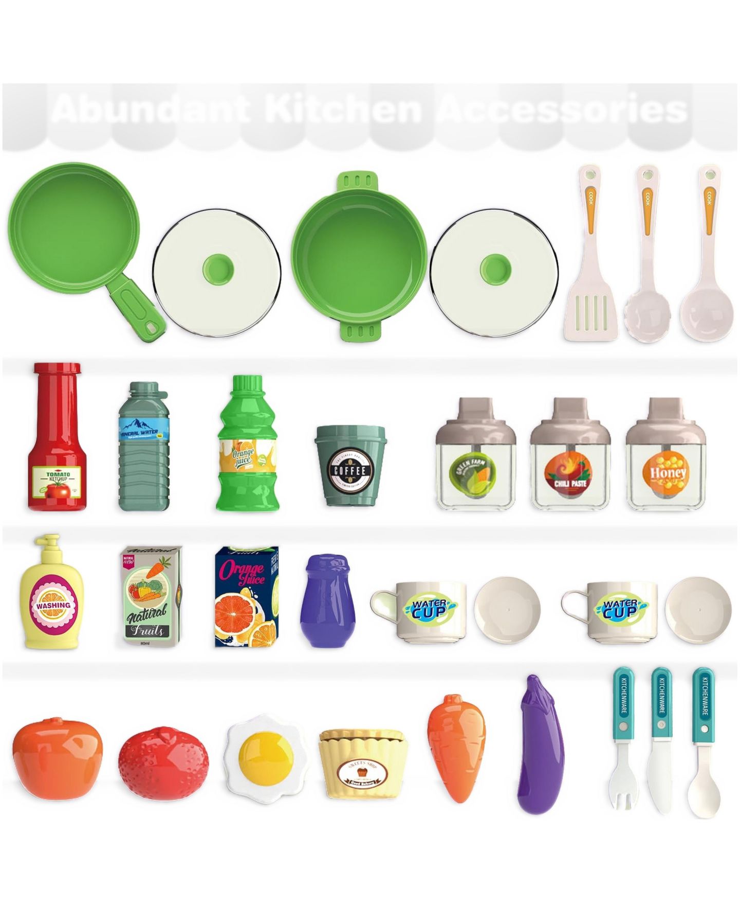 Детский игровой набор GNUADZ Light & Sound Working Sink Kitchen Playset, 3–5 лет, цвет: Зелёный — фото 3