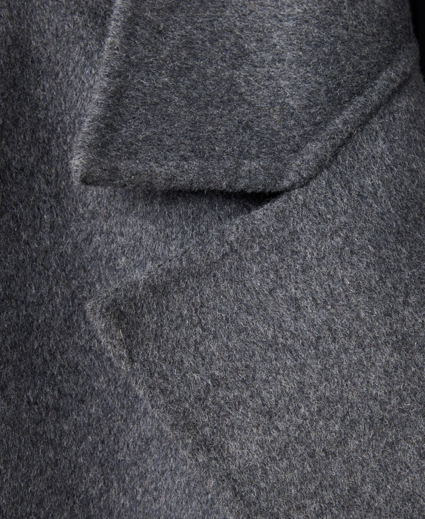 Женское пальто Mango Wool-Blend Double Breasted Long, цвет: Тёмный меланжевый серый — фото 6