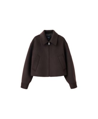 Women's Wool-Blend Bomber Jacket