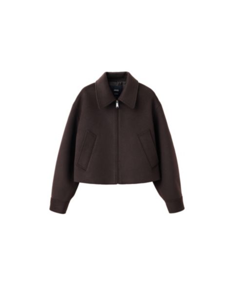 Женская куртка Mango Wool-Blend Bomber, цвет: Шоколадный