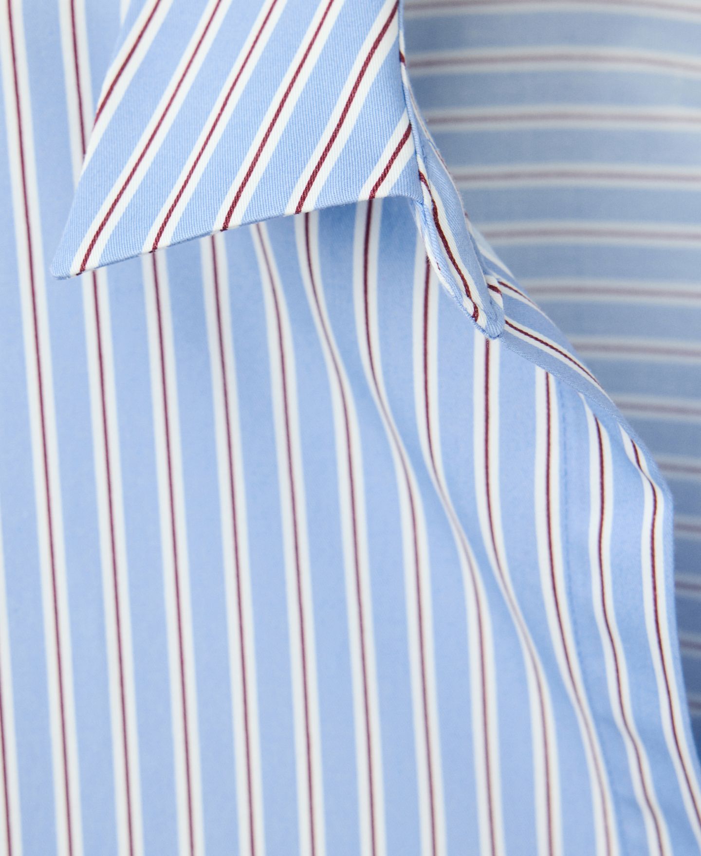 Женская рубашка Mango Fontana Striped Collared Long-Sleeve, цвет: Коричневый — фото 5