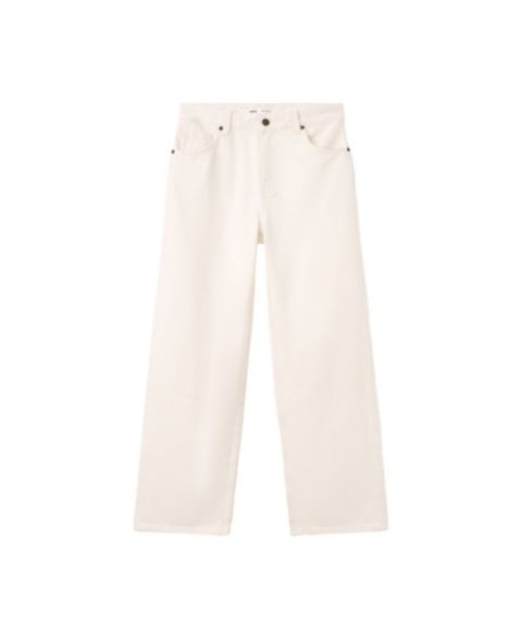 Женские джинсы Mango Miami Medium-Rise Straight-Fit, цвет: Экрю