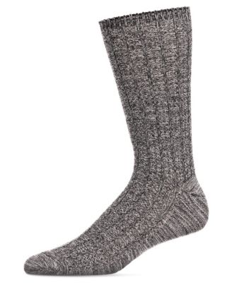 Men's Twisted-Texture Marled Ribbed Boot Socks