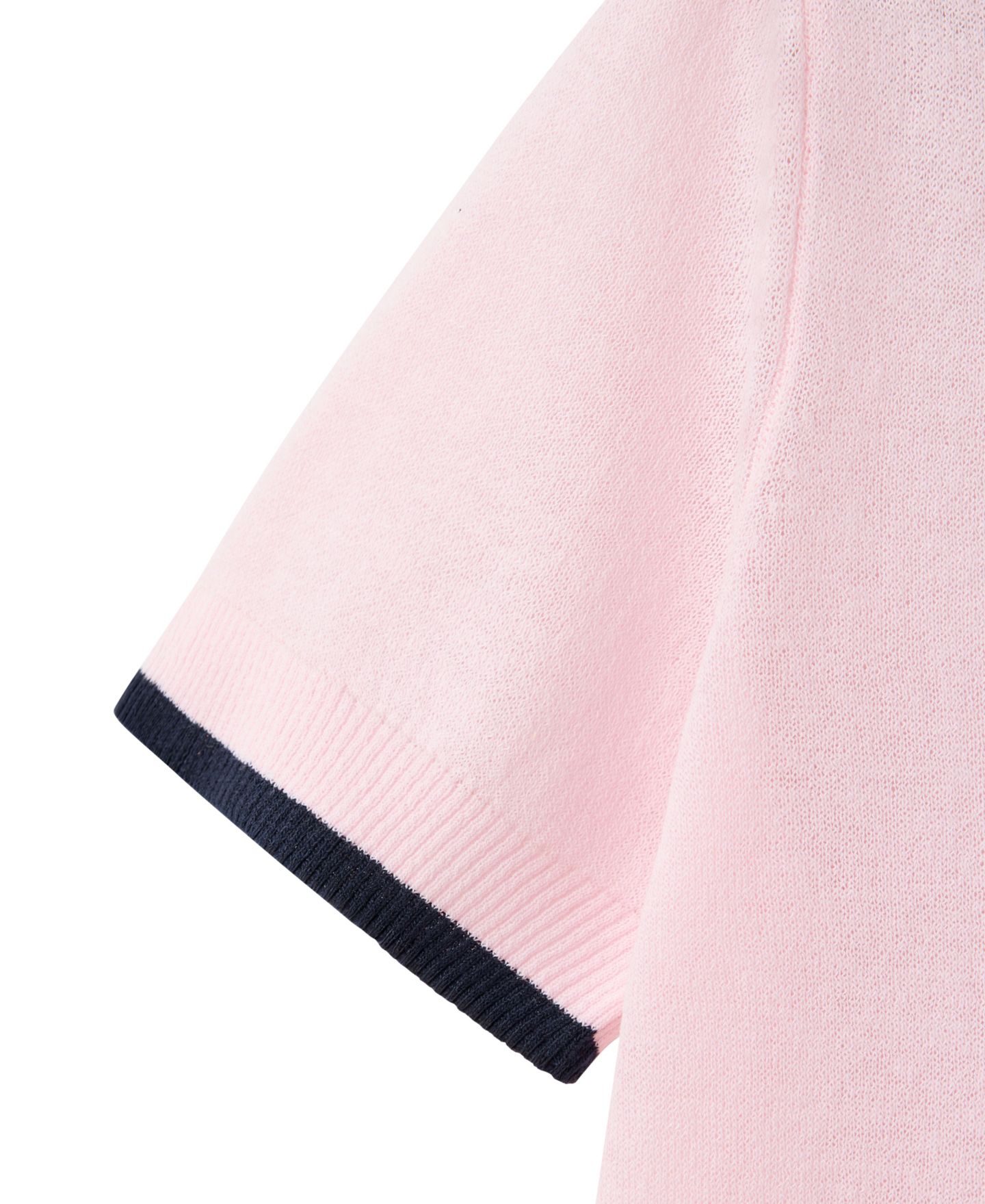 Женский свитер Mango Contrast Polo Neck Two-Tone Fitted, цвет: Светлый розовый — фото 6