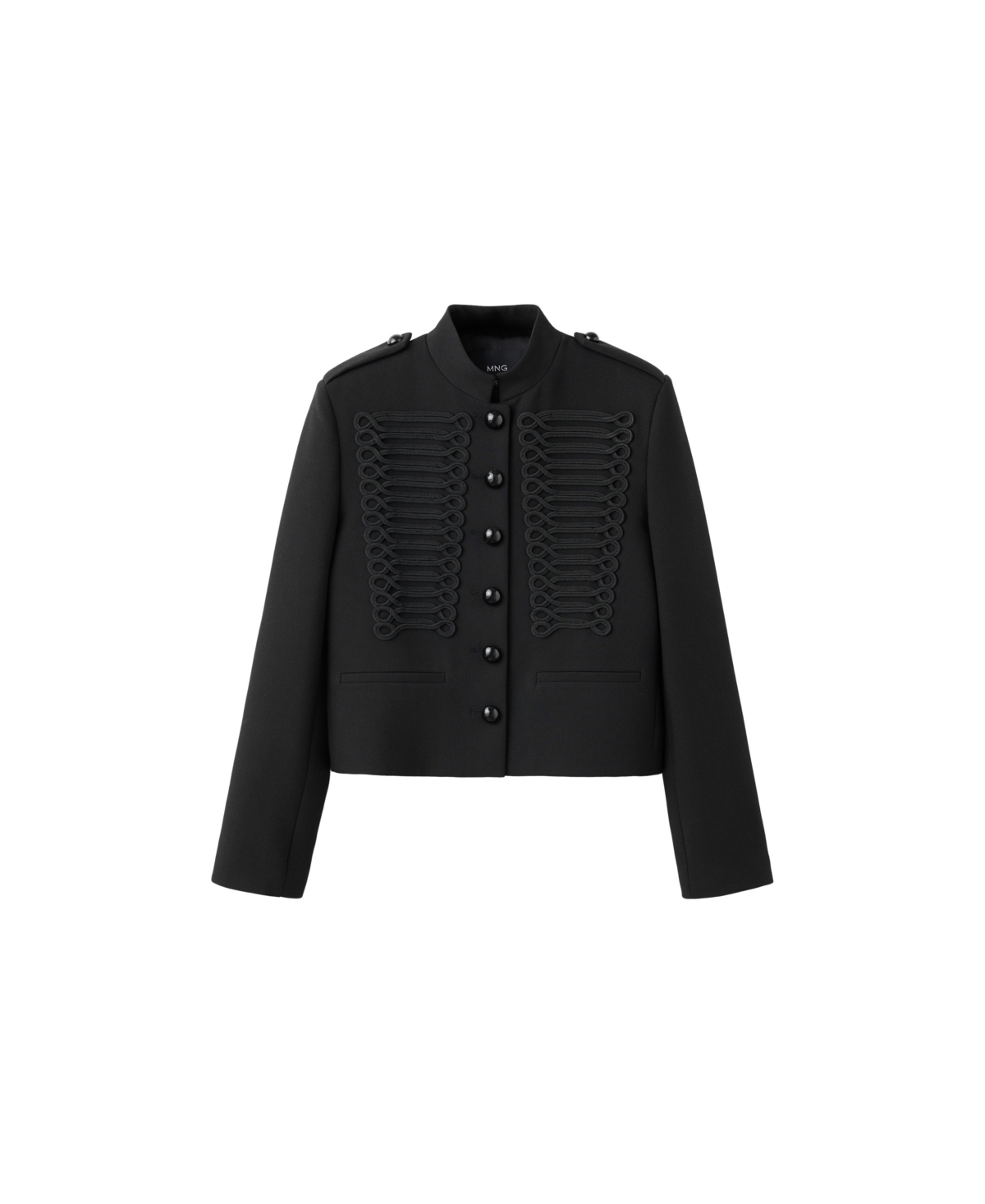 Mango Women's Toggle Collar Cropped Jacket - Black