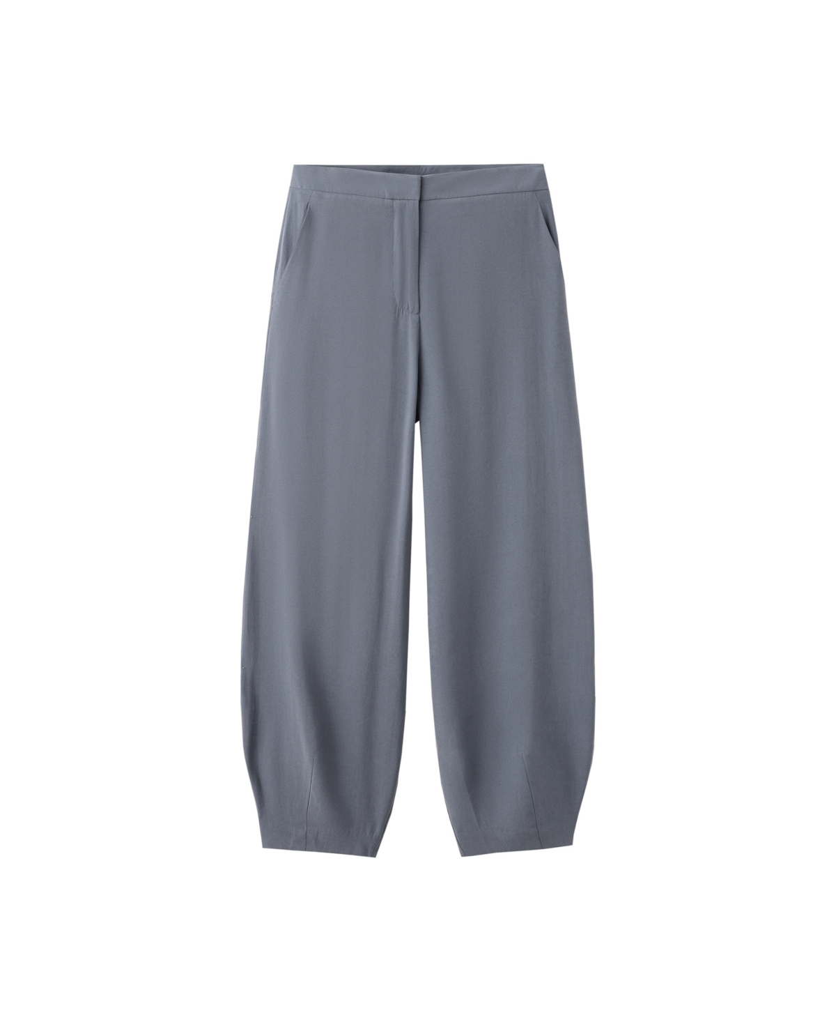 Mango Women's High-Rise Modal-Blend Balloon Pants - Charcoal