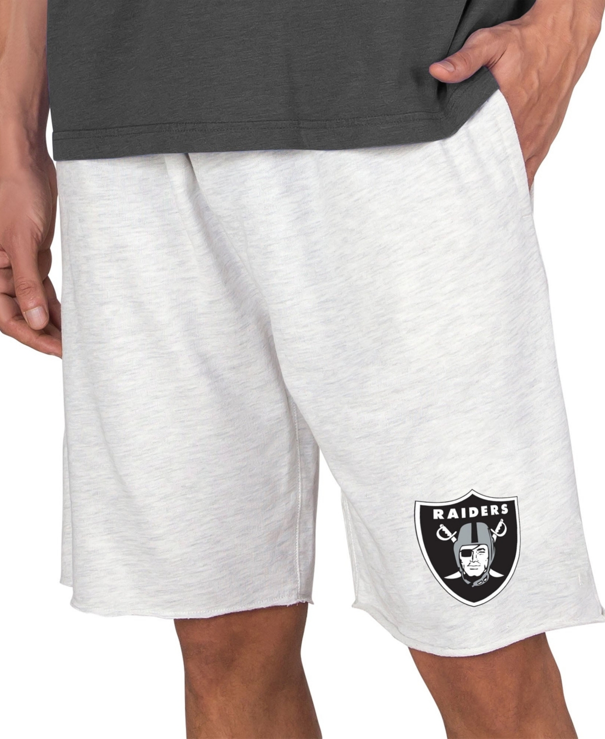 Concepts Sport Men's Oatmeal Las Vegas Raiders Mainstream Terry Shorts - Oatmeal