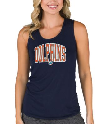Women's Navy Miami Dolphins Marathon Racer Back Tank Top