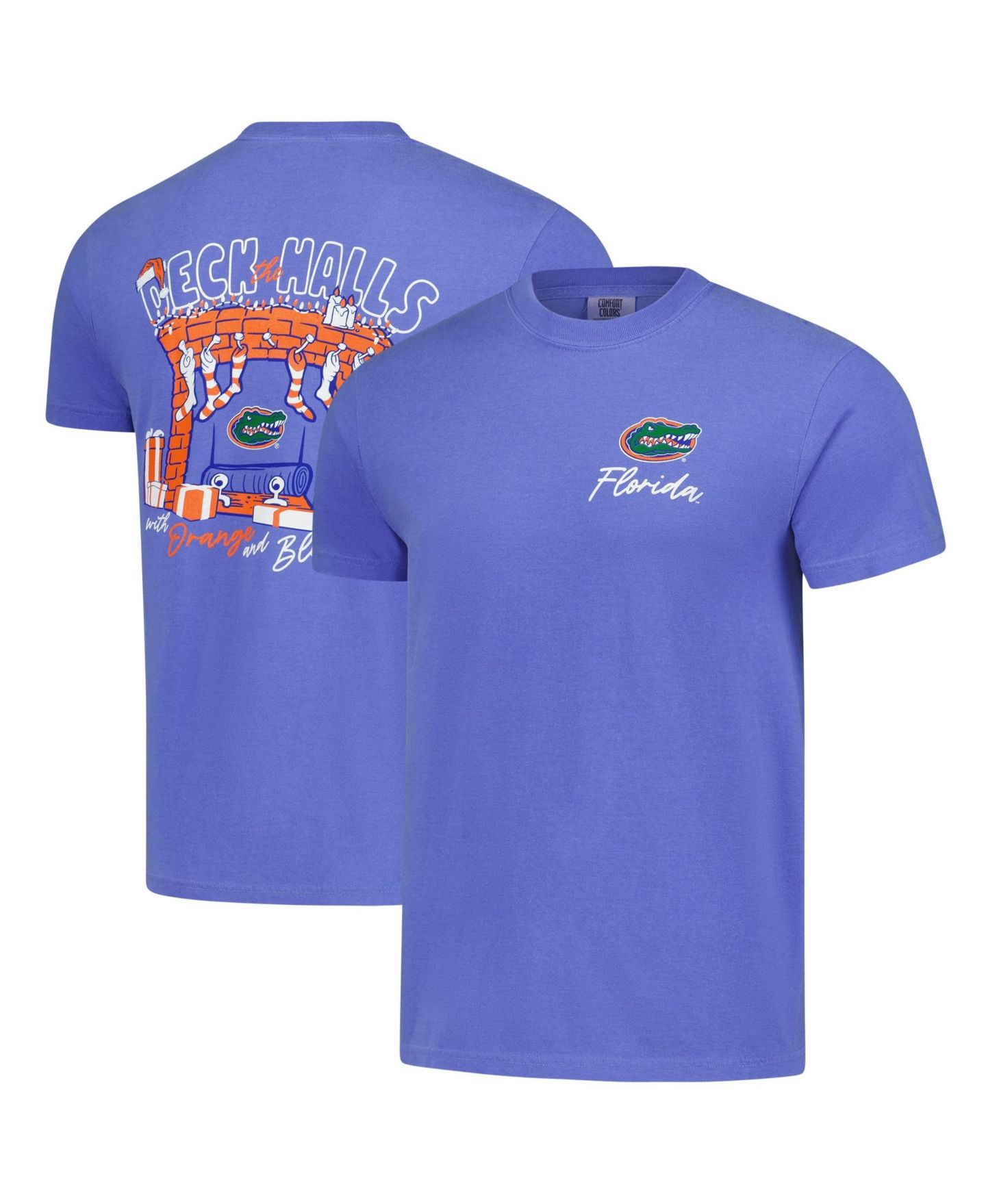 Мужская футболка Image One Royal Florida Gators Deck the Halls Comfort Colors — фото 1