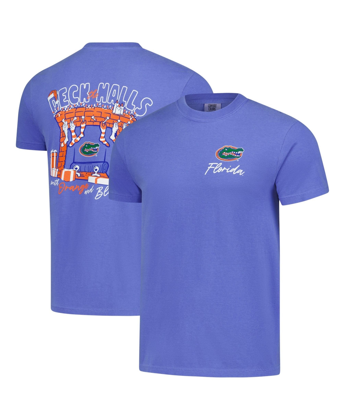 Image One Men's Royal Florida Gators Deck the Halls Comfort Colors T-Shirt - Royal