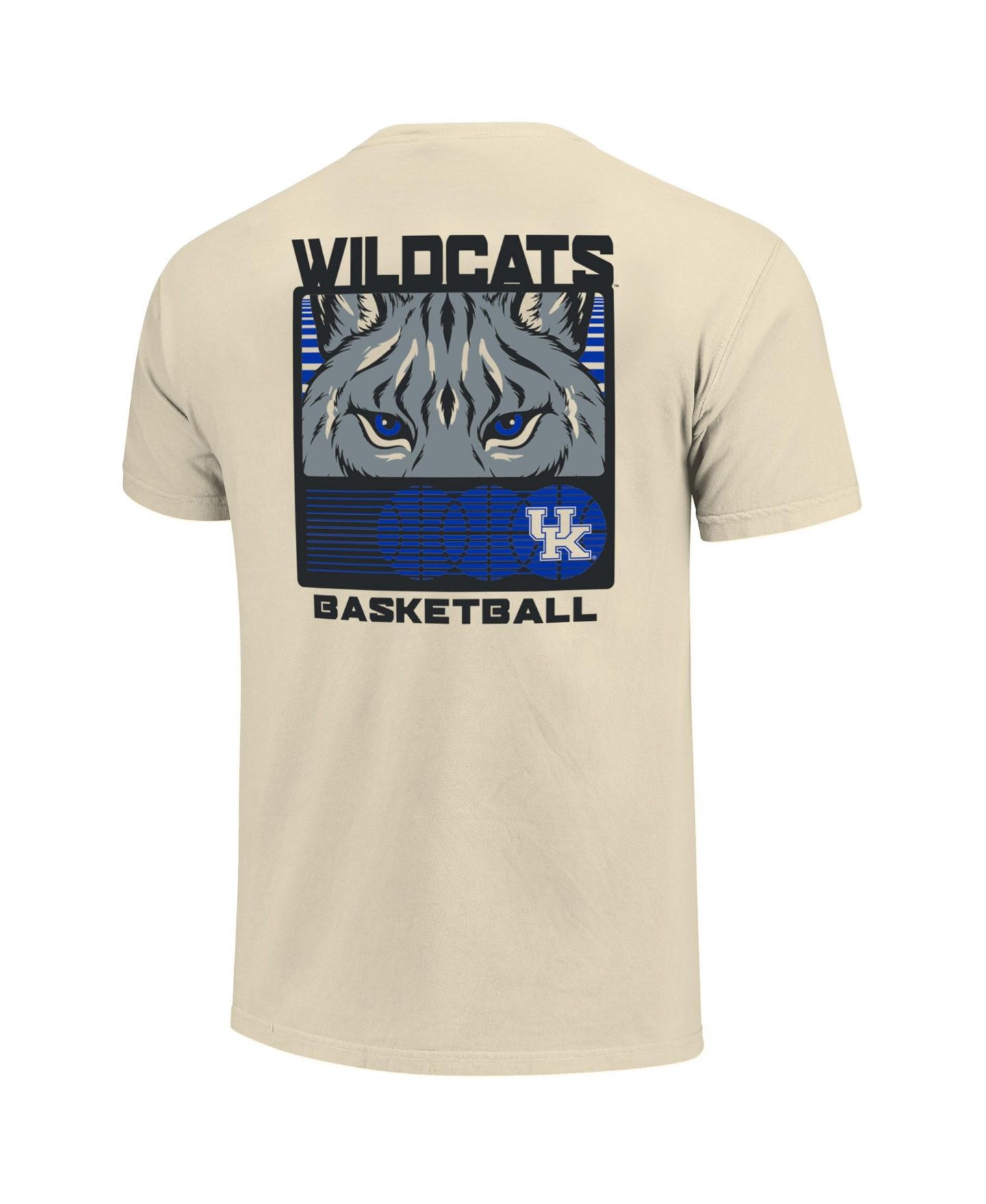Мужские футболки Image One Cream Kentucky Wildcats Basketball Staredown Comfort Colors — фото 3