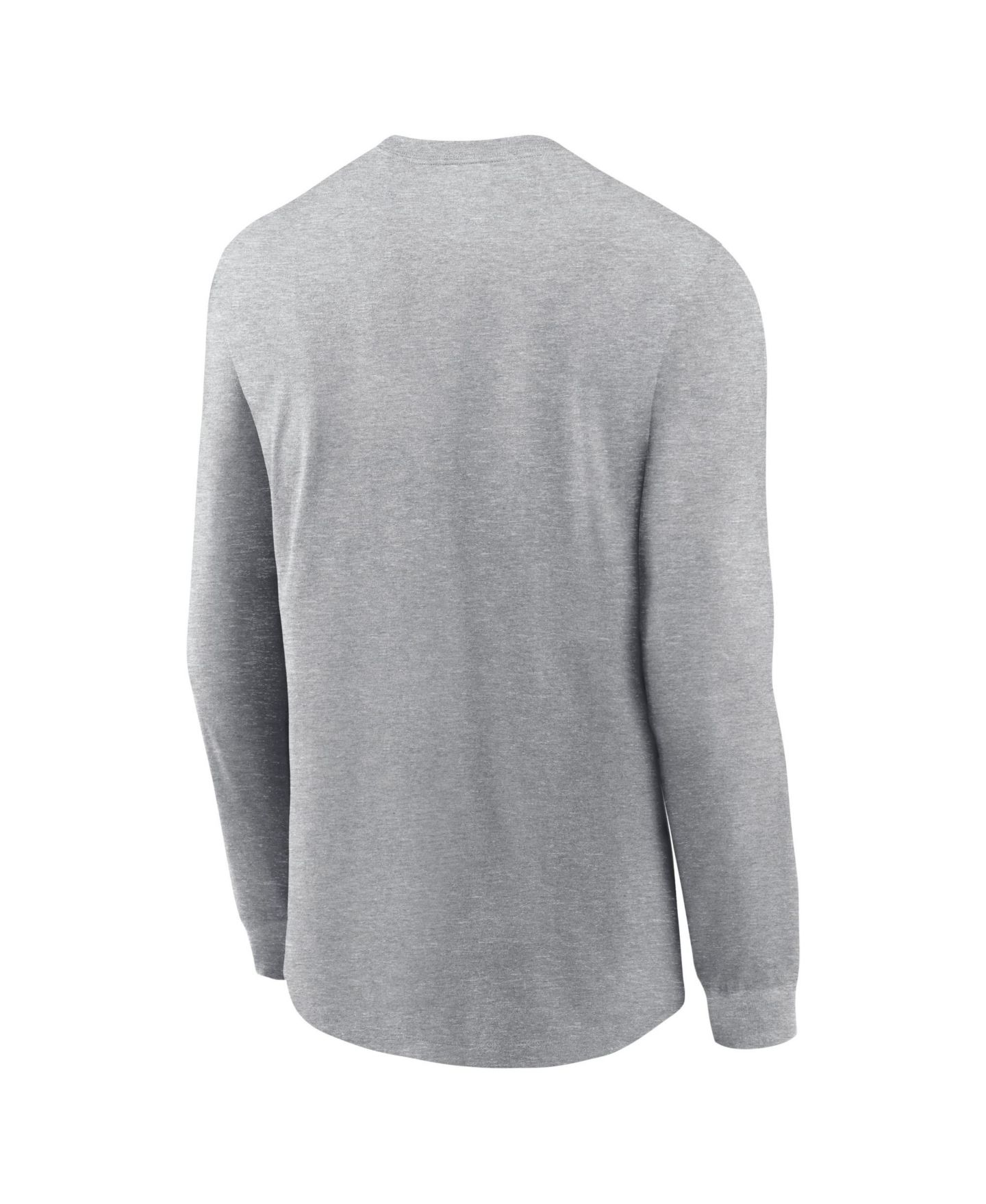 Мужские футболки Nike Heather Gray North Carolina Tar Heels Legacy Primary Logo Long-Sleeve — фото 3