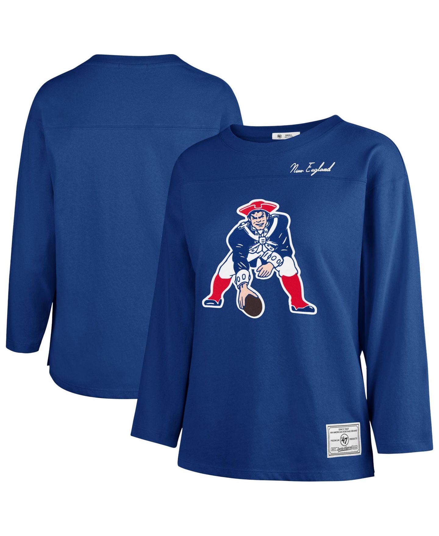 Женская футболка '47 Brand Royal New England Patriots Game Nod Timeless Long-Sleeve — фото 1