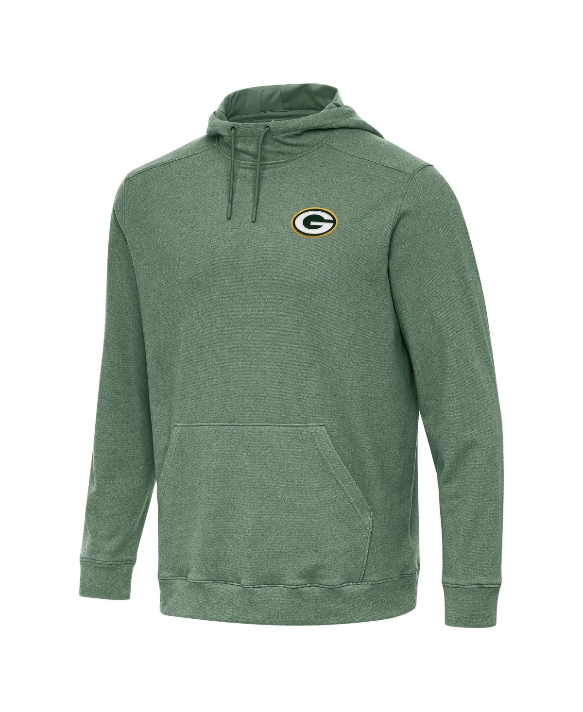 Antigua Men's Heather Green Bay Packers Cloud Pullover Hoodie - Heather Green