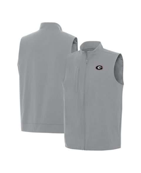Мужской жилет Antigua Gray Georgia Bulldogs Regard Full-Zip