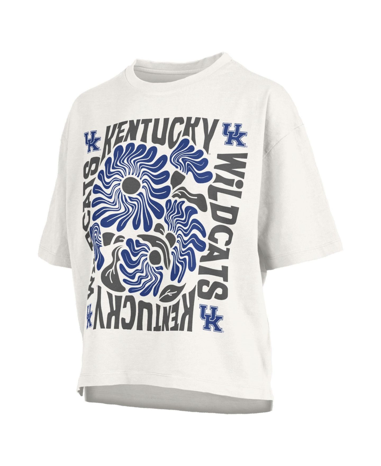 Женская футболка Pressbox White Kentucky Wildcats Elena Oversized Slub — фото 2