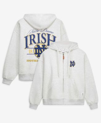 Women's Heather Gray Notre Dame Fighting Irish Janise Full-Zip Hoodie