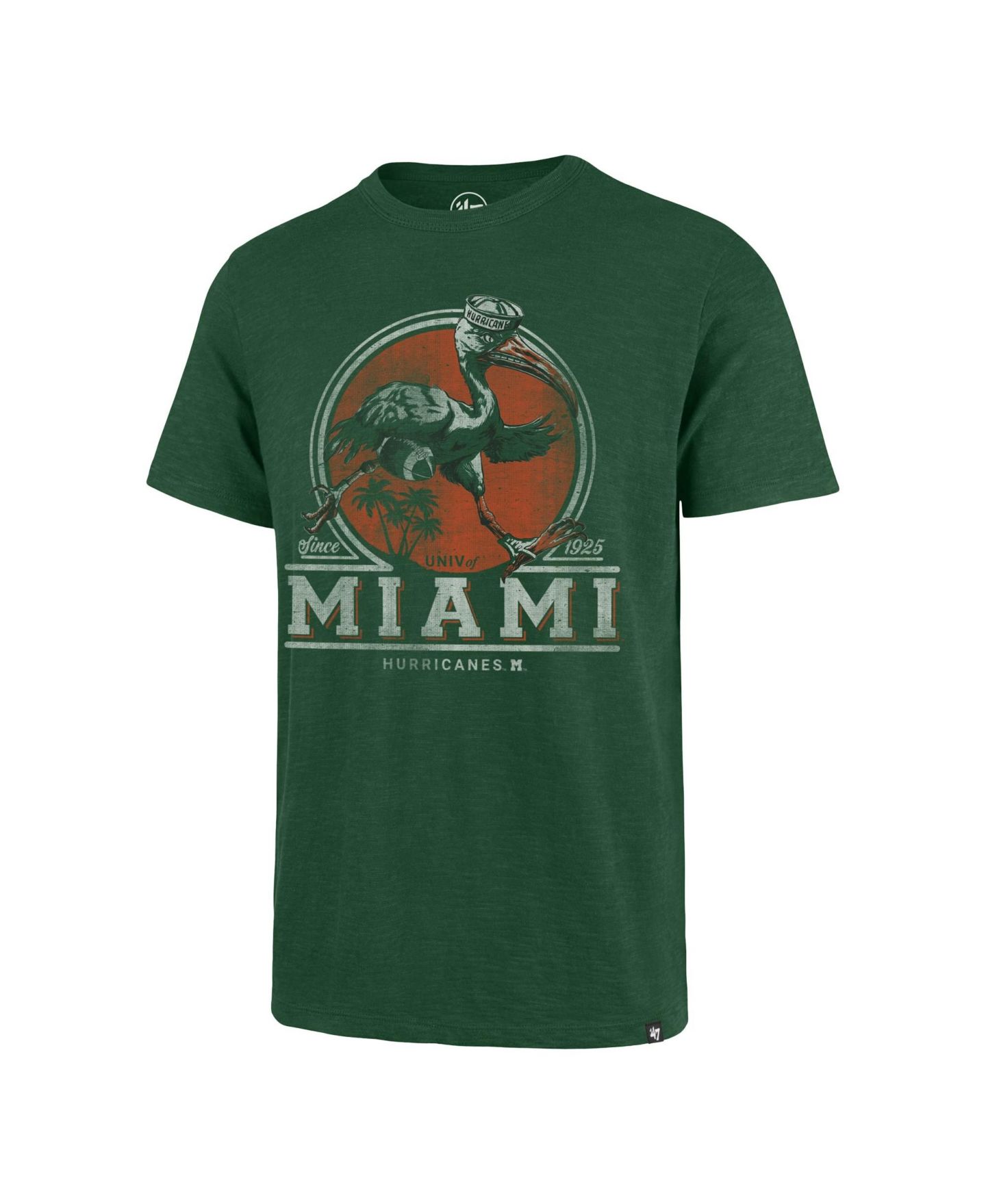 Мужская футболка '47 Brand Green Miami Hurricanes Emblem Mark Scrum — фото 2